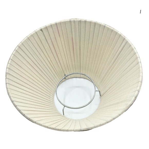 Custom Hand Painted Pleated Fabric Lamp Shade IKAT European Hardware 8" x 13" - Picture 5 of 16